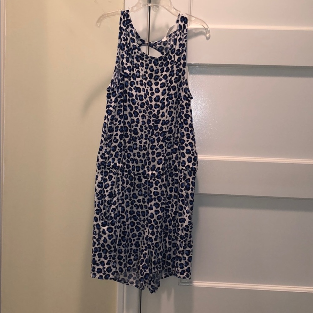 H&M Blue Animal Print Romper